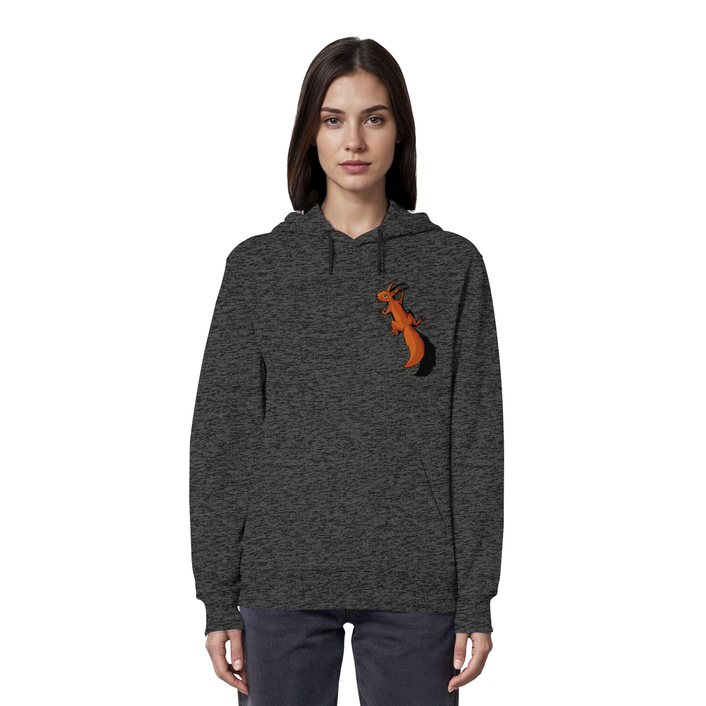 Süßes Eichhörnchen klettert - Organic Hoodie