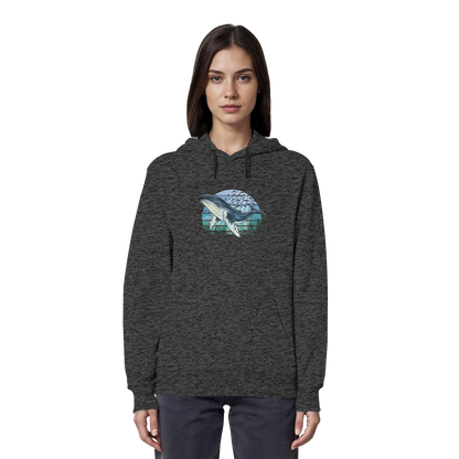 Retro Unterwasser Buckelwal - Organic Hoodie