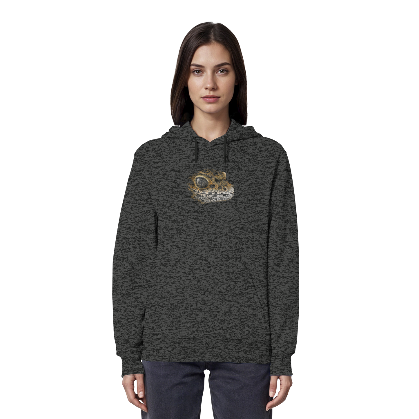 Leopard Gecko Skizze Kritzelkunst - Organic Hoodie