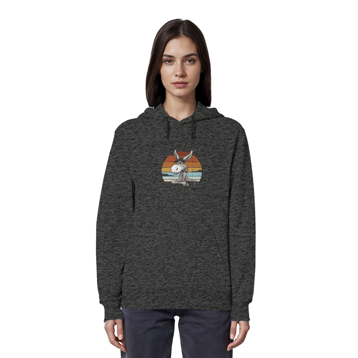 Lässiges Maultier Retro Esel - Organic Hoodie