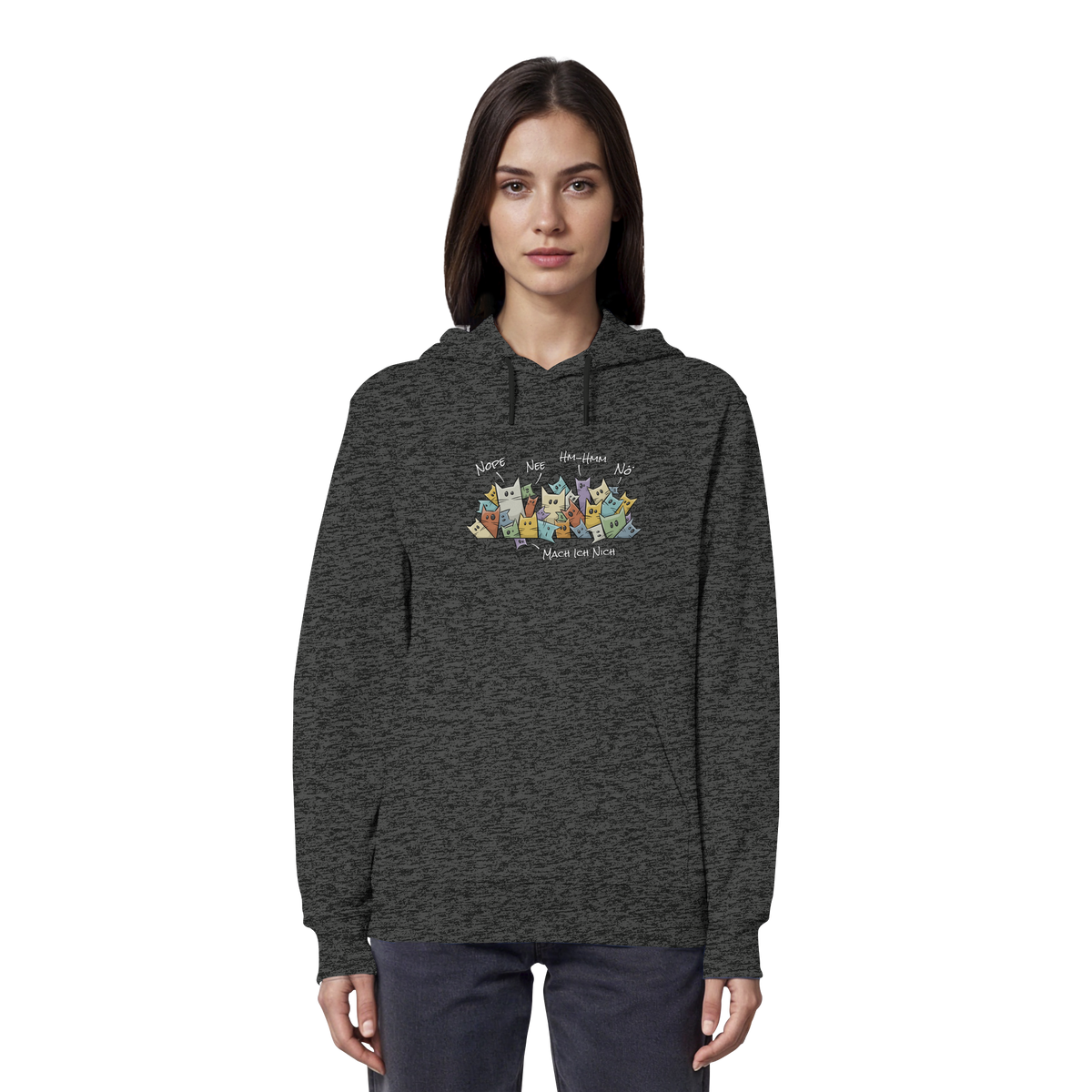 Nope, Nee, Nö Katzen - Organic Hoodie