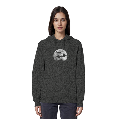 Fledermaus Silhouetten bei Vollmond - Organic Hoodie