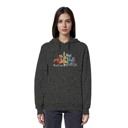 All Colors Matter! Regenbogen Tiere für Vielfalt - Organic Hoodie