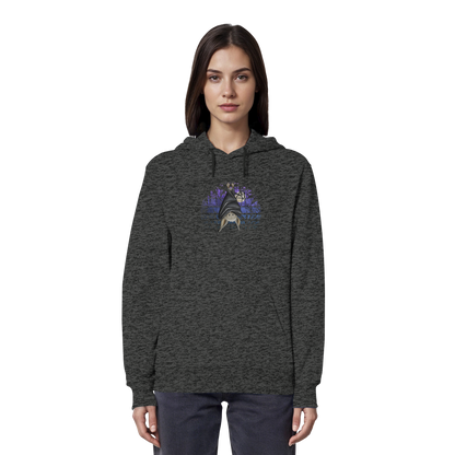Fledermaus in blauer Nacht - Organic Hoodie