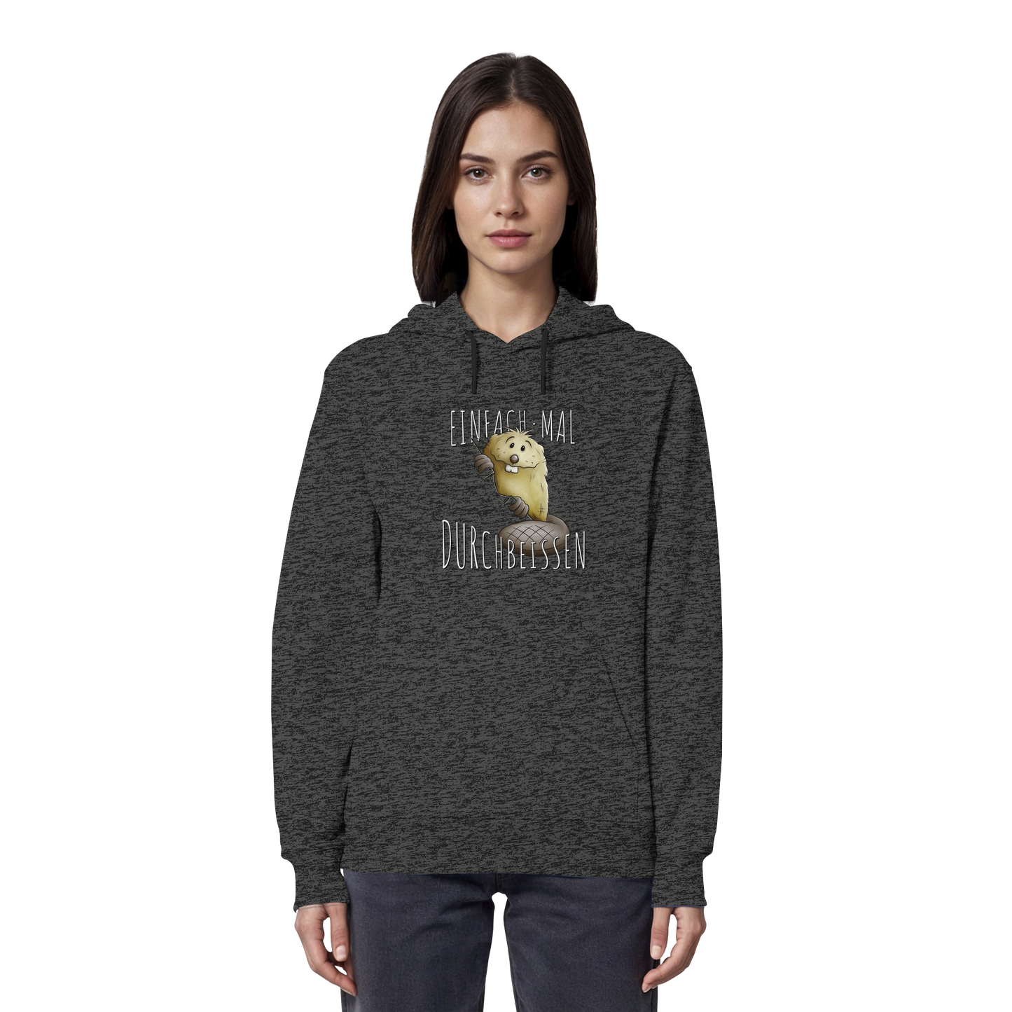 Einfach mal Durchbeissen Biber - Organic Hoodie