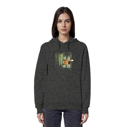 Fuchs im Zwielicht-Wald - Organic Hoodie