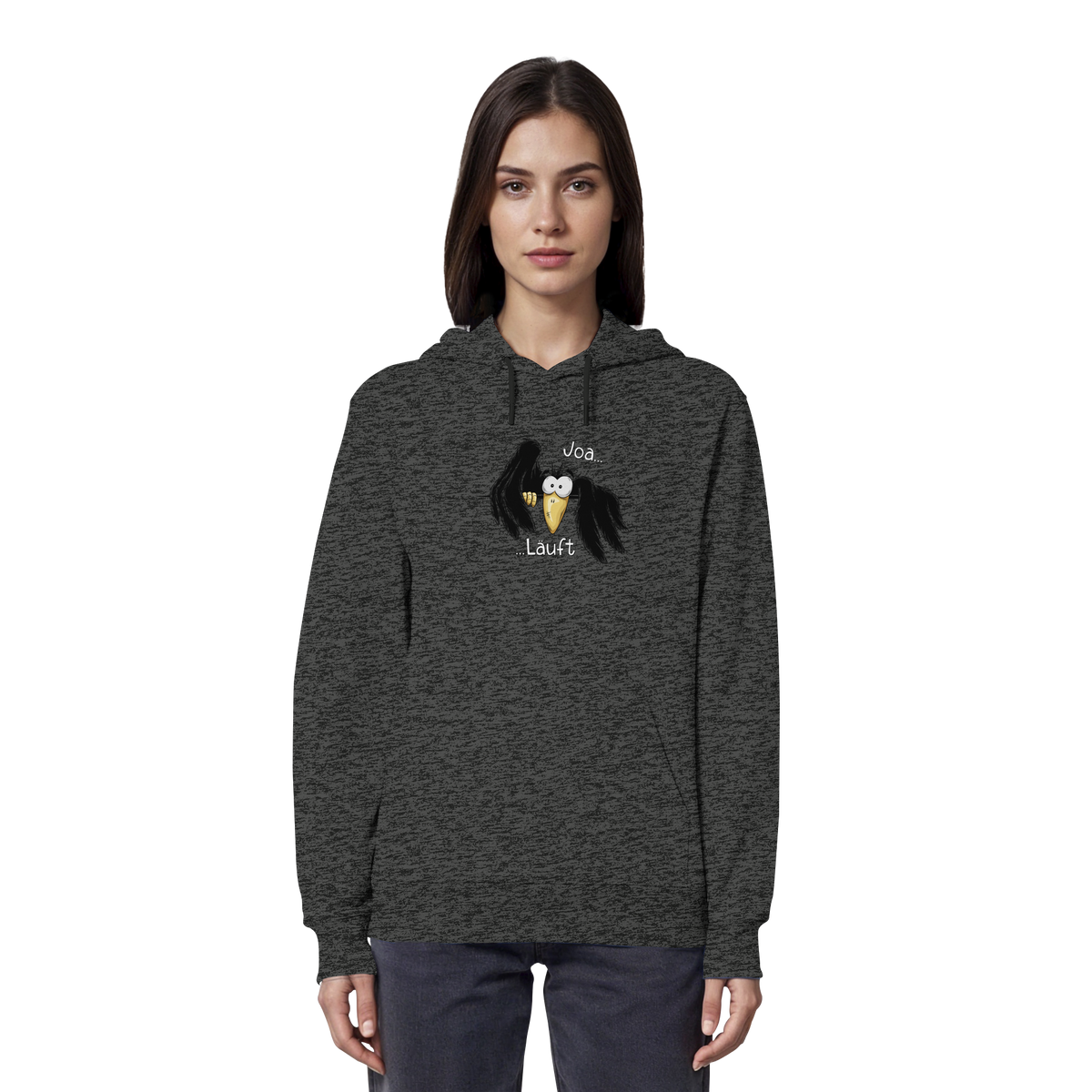 Joa Läuft Krähe gechillter Rabe - Organic Hoodie