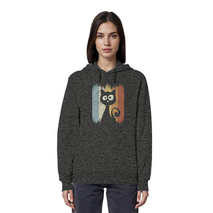 Retro Katze Silhouette - Organic Hoodie