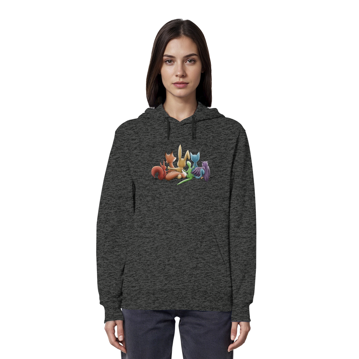 Regenbogen Tiere für Freundschaft, Toleranz und Vielfalt - Organic Hoodie