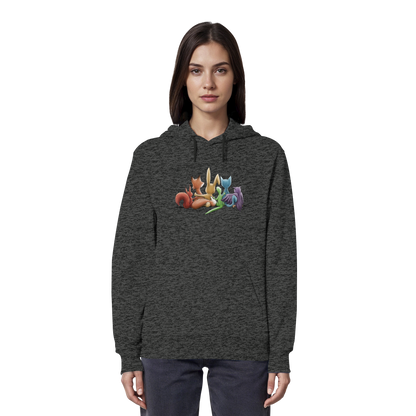 Regenbogen Tiere für Freundschaft, Toleranz und Vielfalt - Organic Hoodie