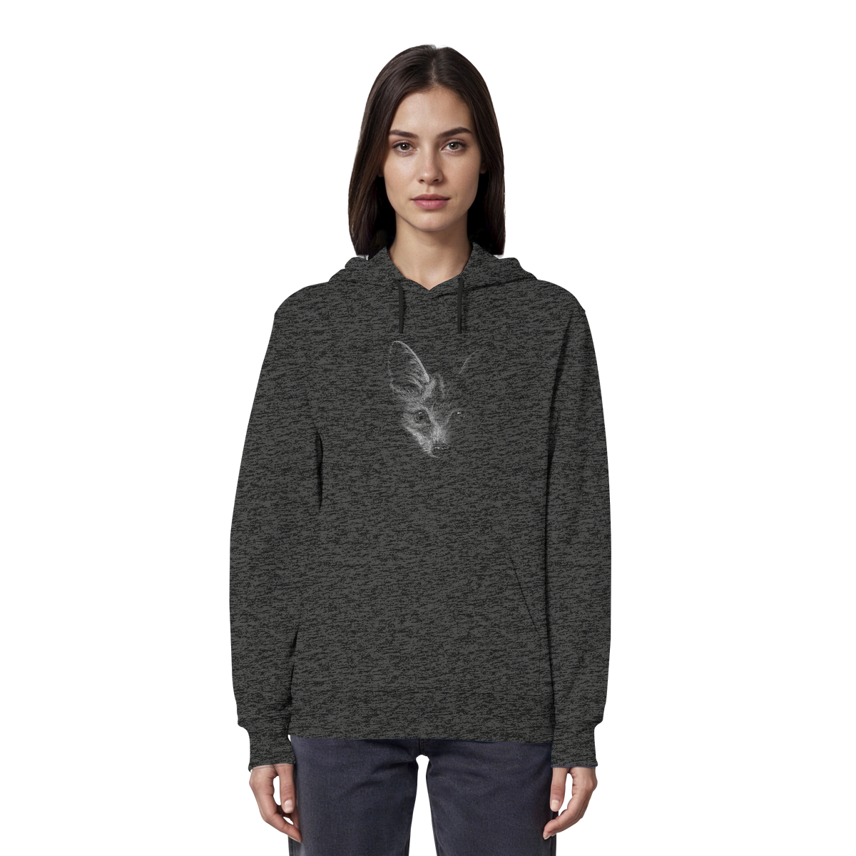 Fuchs Kritzelkunst Illustration - Organic Hoodie