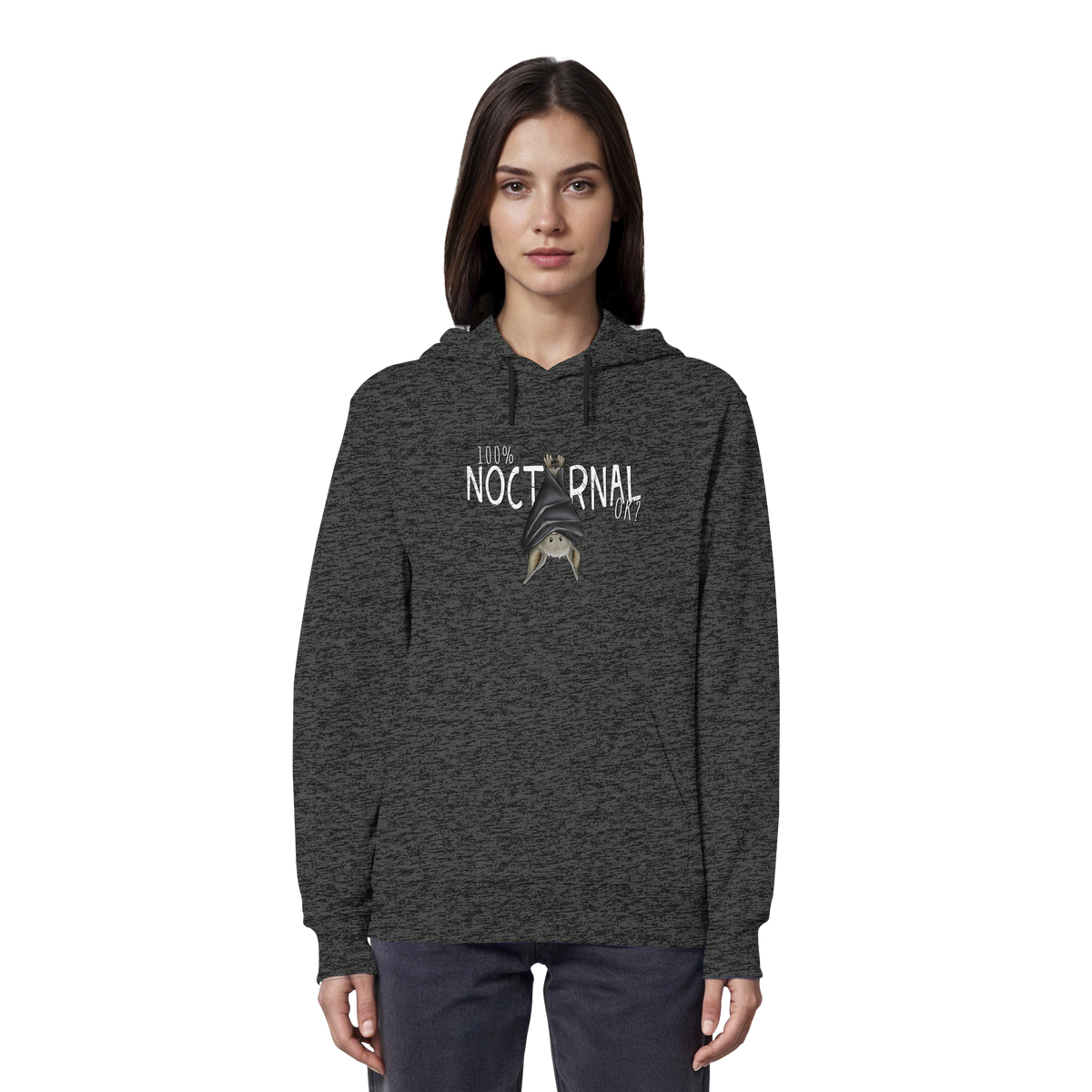 100% nachtaktive Fledermaus - Organic Hoodie
