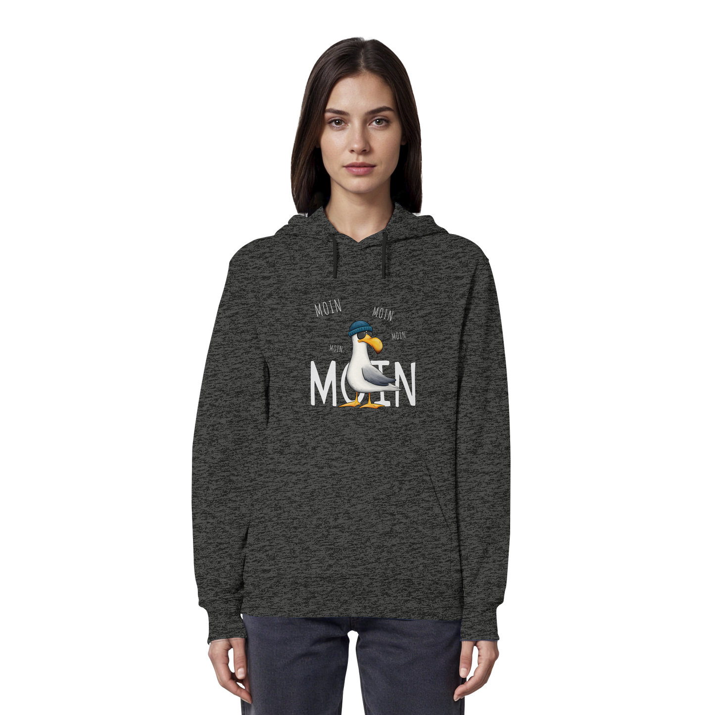 Moin Moin Lässige Hipster Möwe  - Organic Hoodie