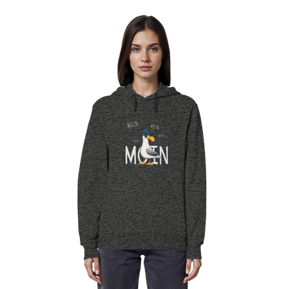 Moin Moin Lässige Hipster Möwe  - Organic Hoodie