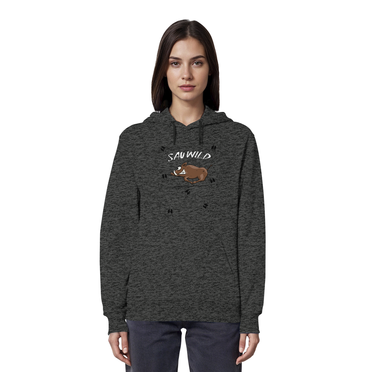 Sauwild wilde Sau | Wildschwein Keiler - Organic Hoodie
