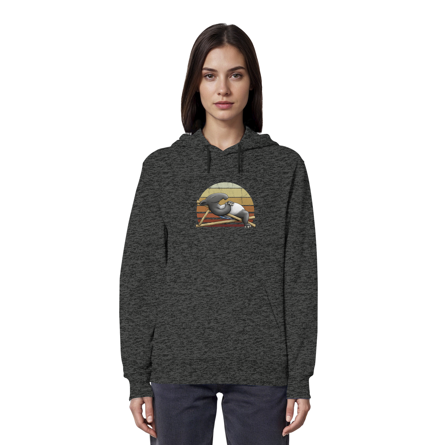 Lässiger Retro Sundown Tapir - Organic Hoodie