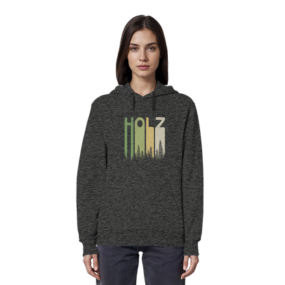 Holz Retro Wald Schriftzug - Organic Hoodie