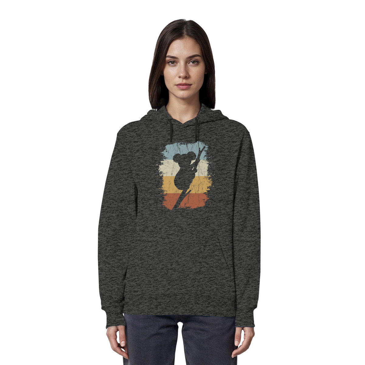 Retro kletternder Koala-Bär - Organic Hoodie