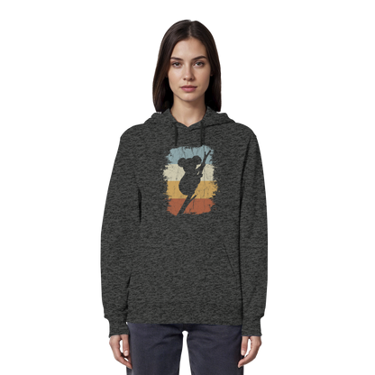Retro kletternder Koala-Bär - Organic Hoodie