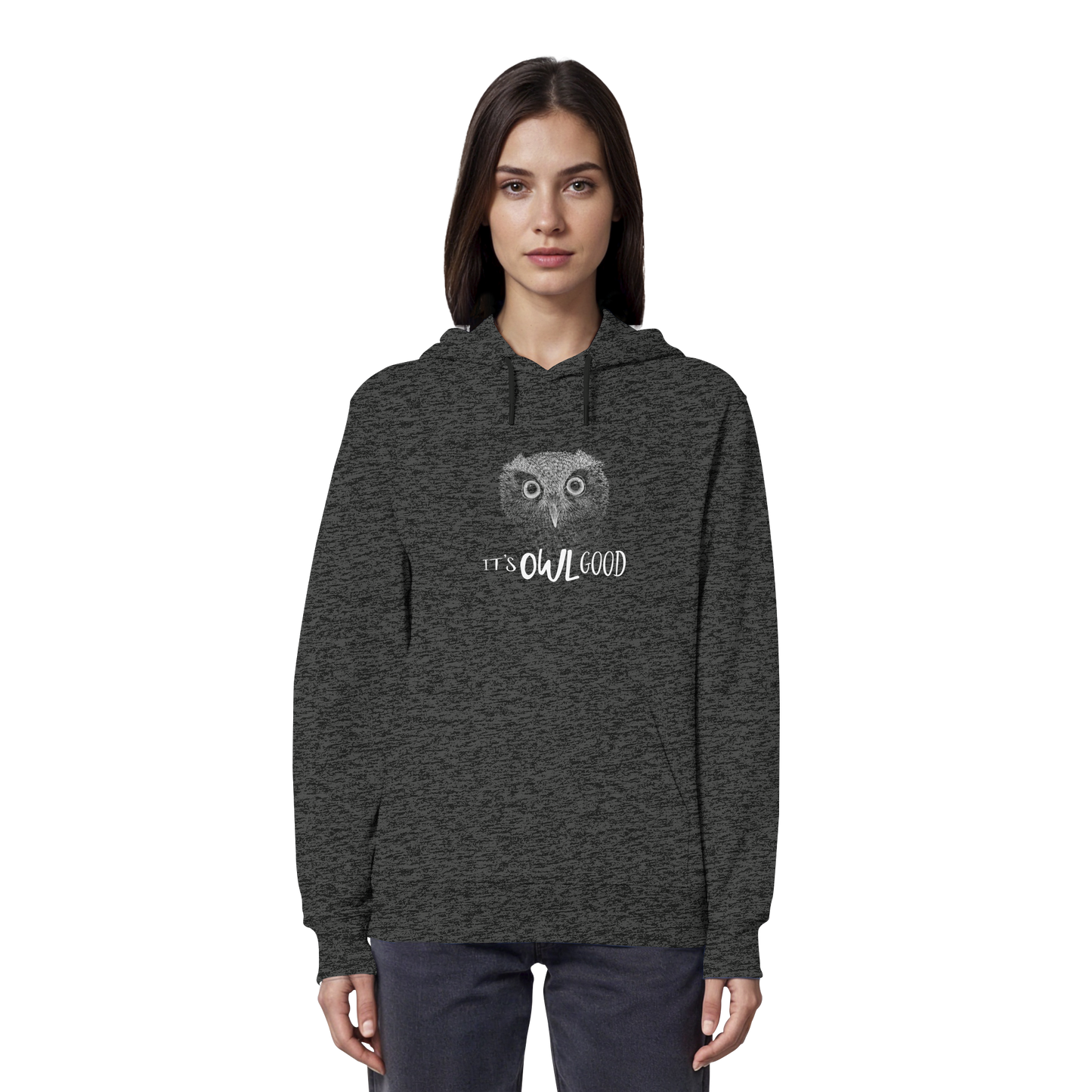 OWL Good | Kritzel-Kunst-Eule - Organic Hoodie