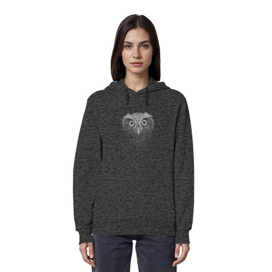 Eule Kritzelkunst Illustration - Organic Hoodie