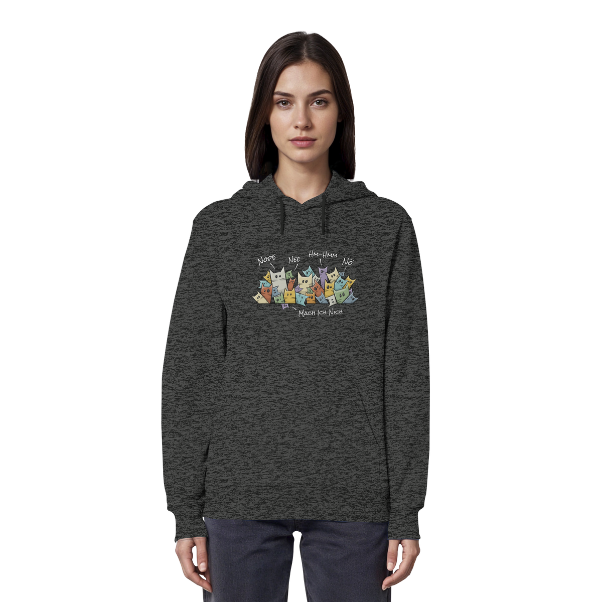 Nope, Nee, Nö Katzen - Organic Hoodie
