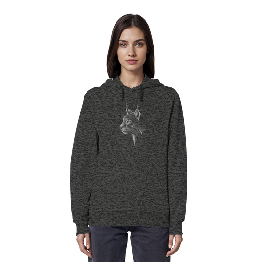 Luchs Kritzelkunst Wildkatze Illustration - Organic Hoodie
