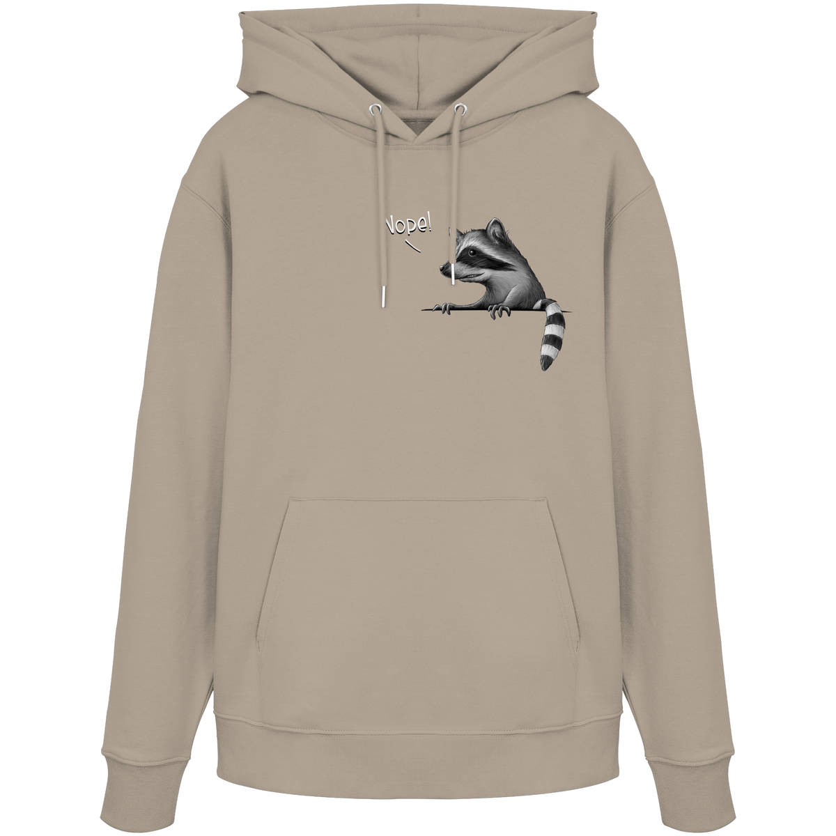 Nope! Frecher verwegener Waschbär - Organic Hoodie