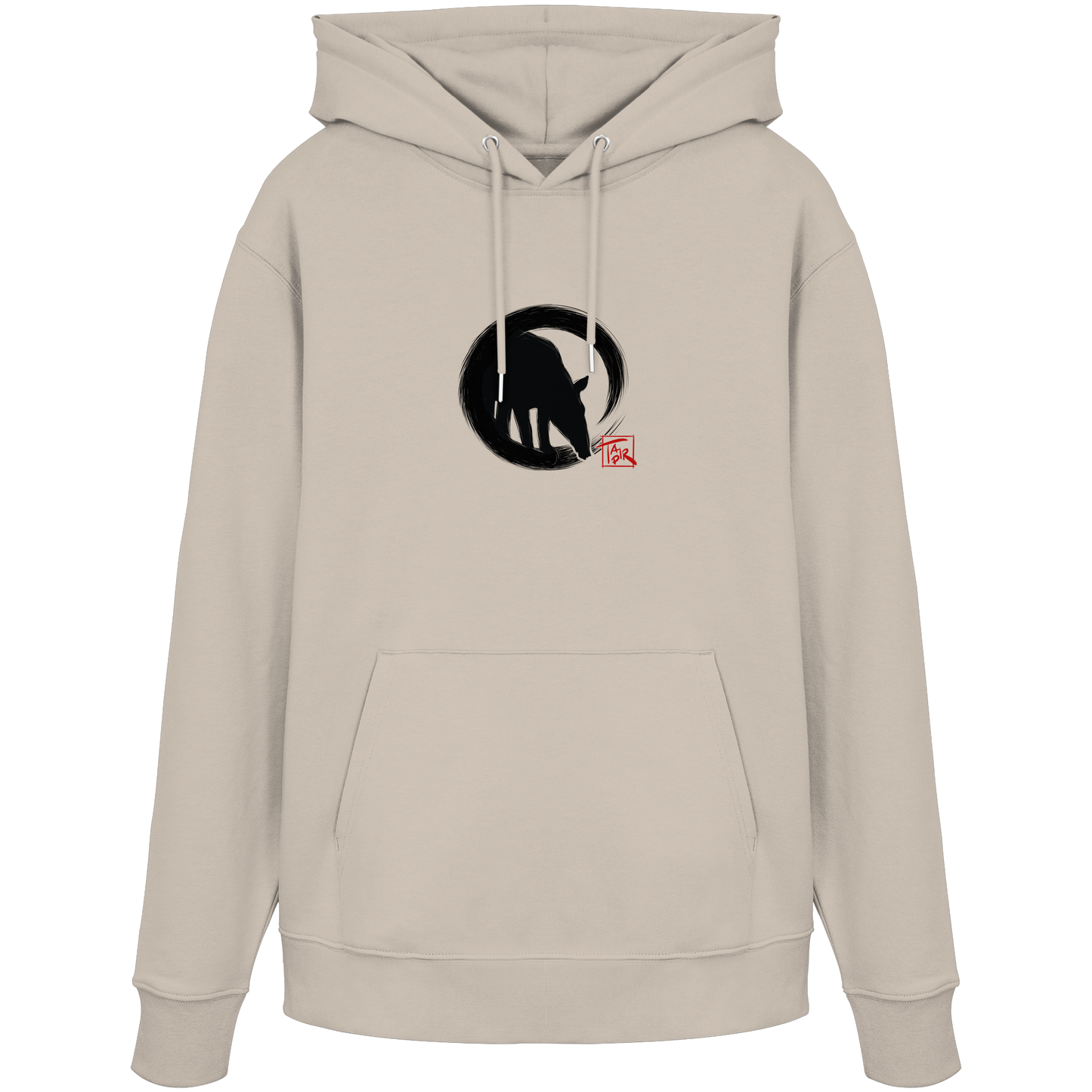 Zen Tapir im japanischen Enso Kreis - Organic Hoodie