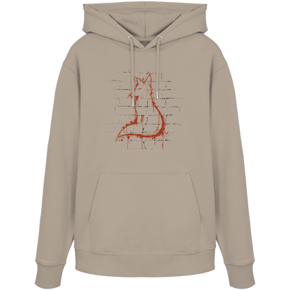 Street Art Fuchs Silhouette - Organic Hoodie