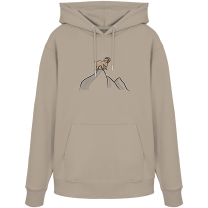 Ziegenbock in den Bergen - Organic Hoodie