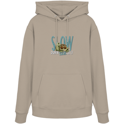 Slow Down Your Life Schildkröte - Organic Hoodie