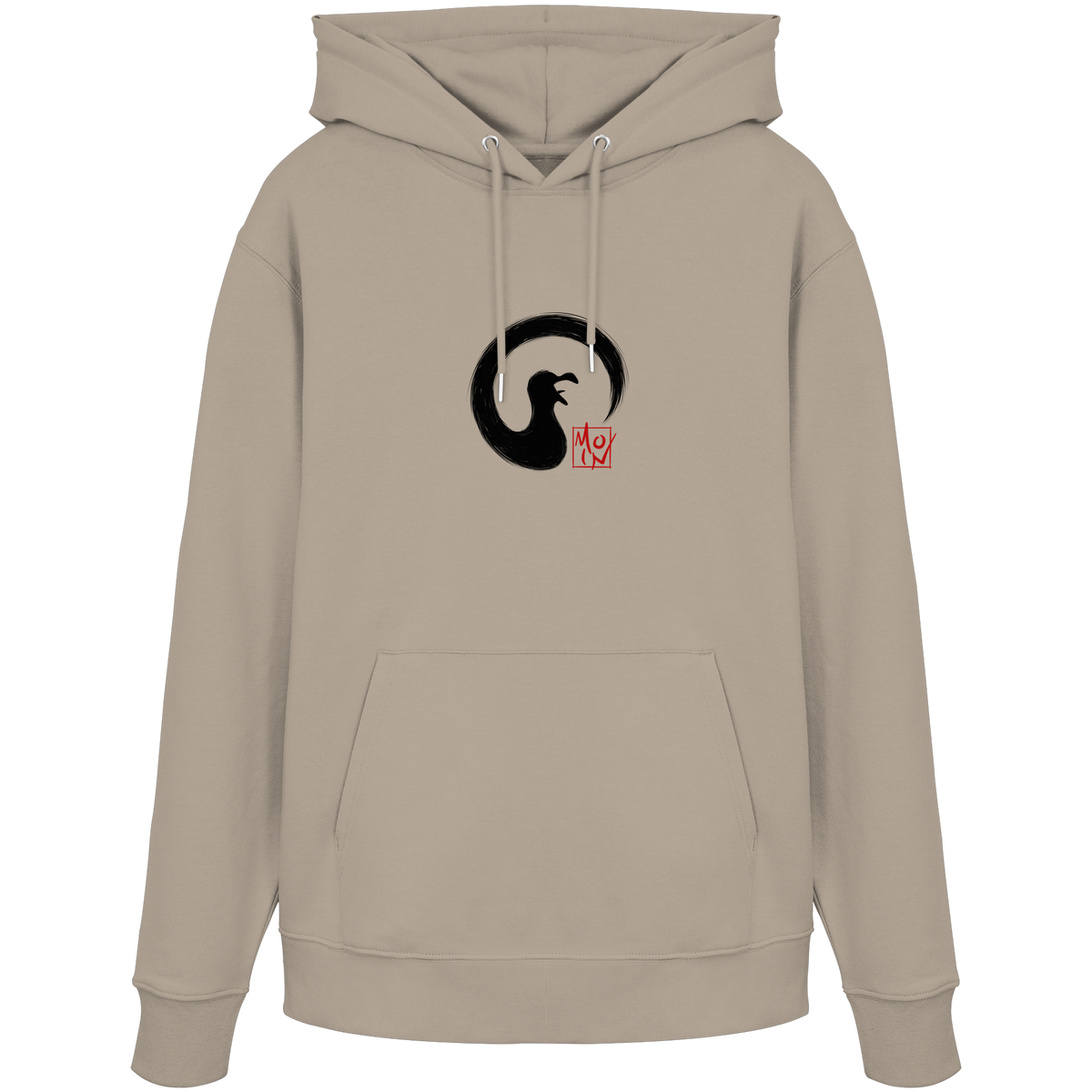 Moin kreischende japanische Enso Möwe - Organic Hoodie