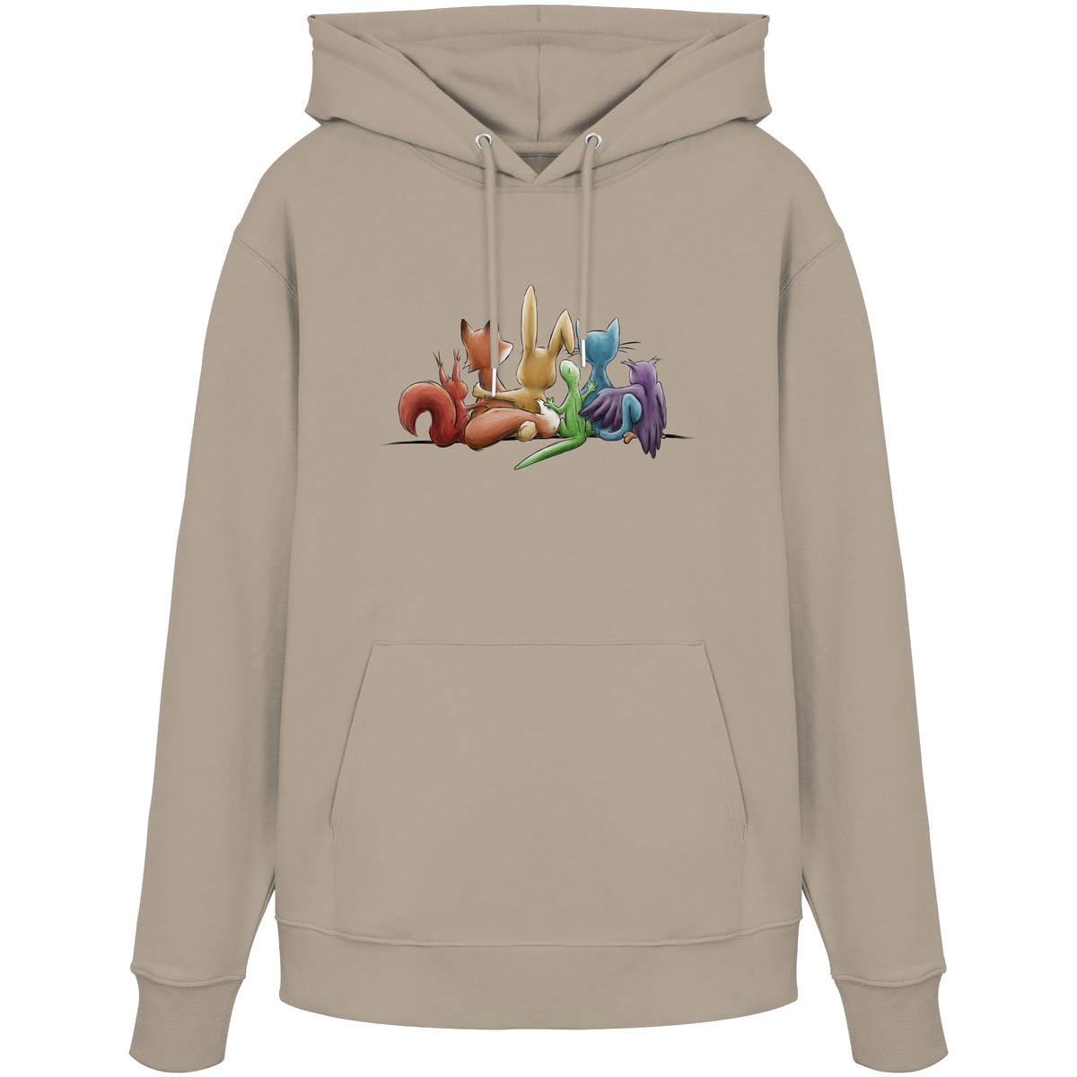 Regenbogen Tiere für Freundschaft, Toleranz und Vielfalt - Organic Hoodie
