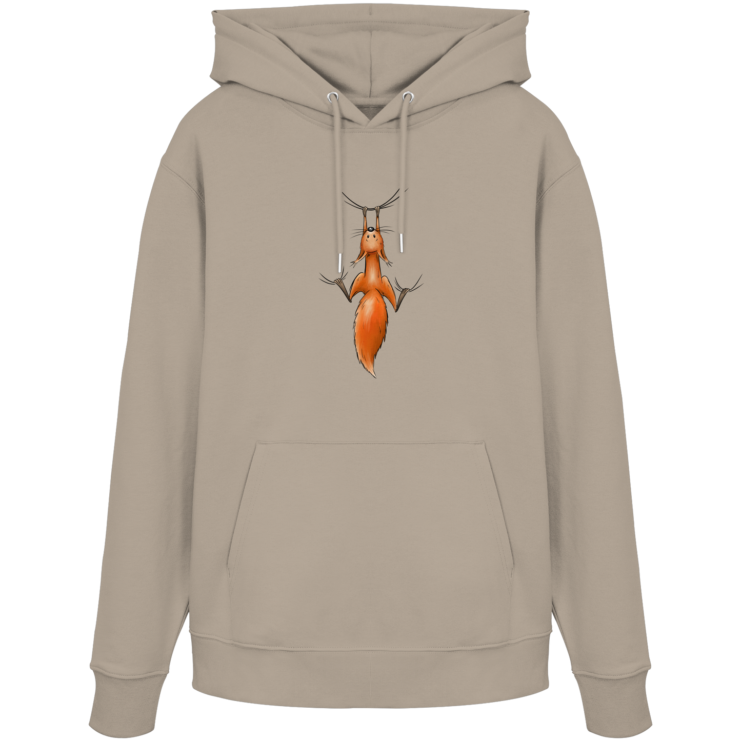 Rotes Eichhörnchen hängt ab - Organic Hoodie