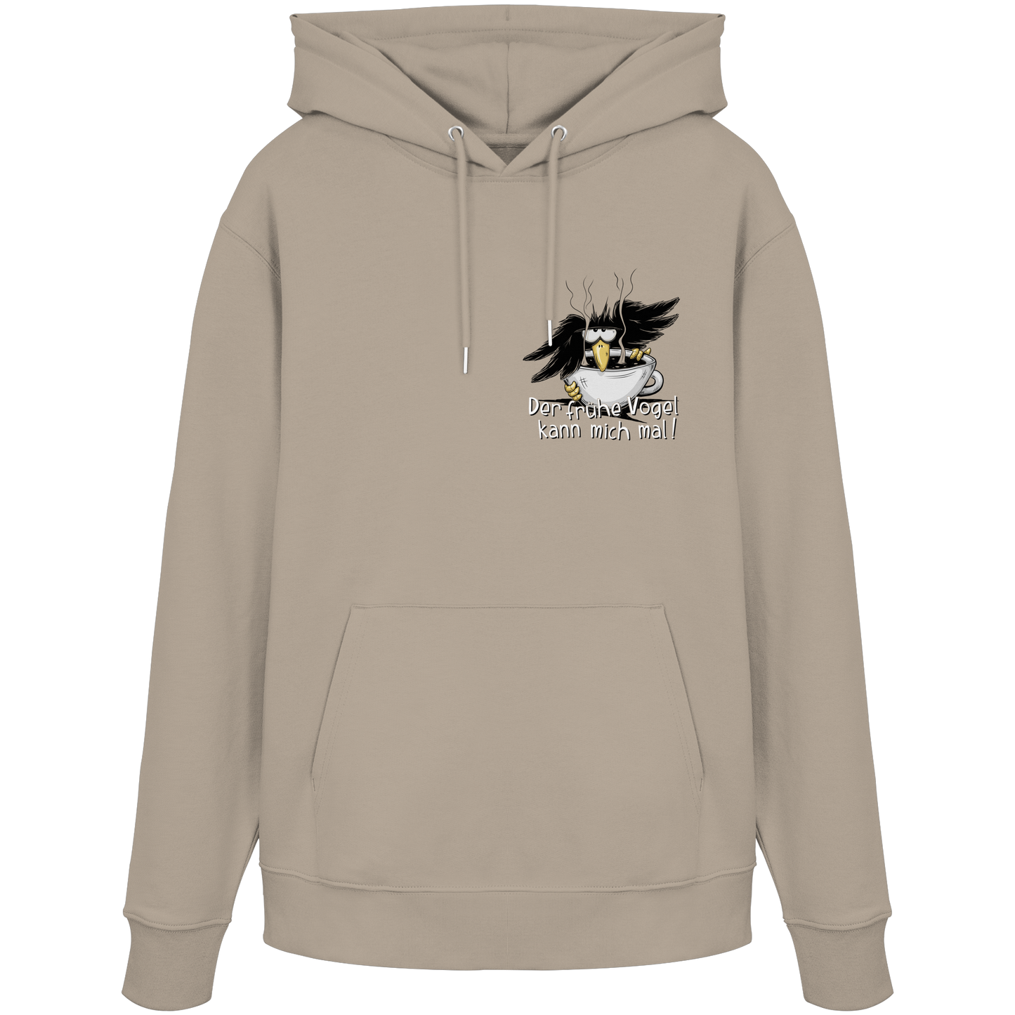 Der frühe Vogel kann mich mal | Kaffee Rabe - Organic Hoodie
