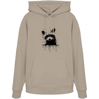 Funky Street Art Waschbär - Organic Hoodie