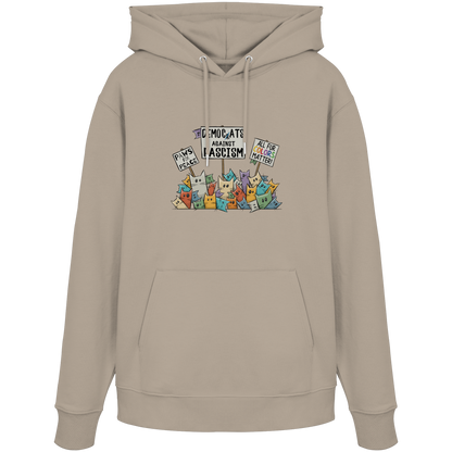 Demo-Katzen gegen Faschismus und für Vielfalt - Organic Hoodie