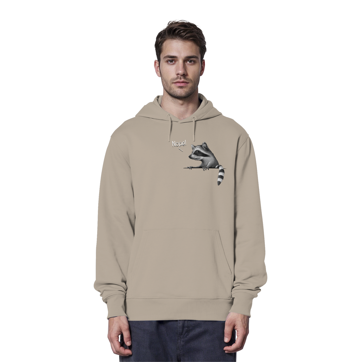 Nope! Frecher verwegener Waschbär - Organic Hoodie
