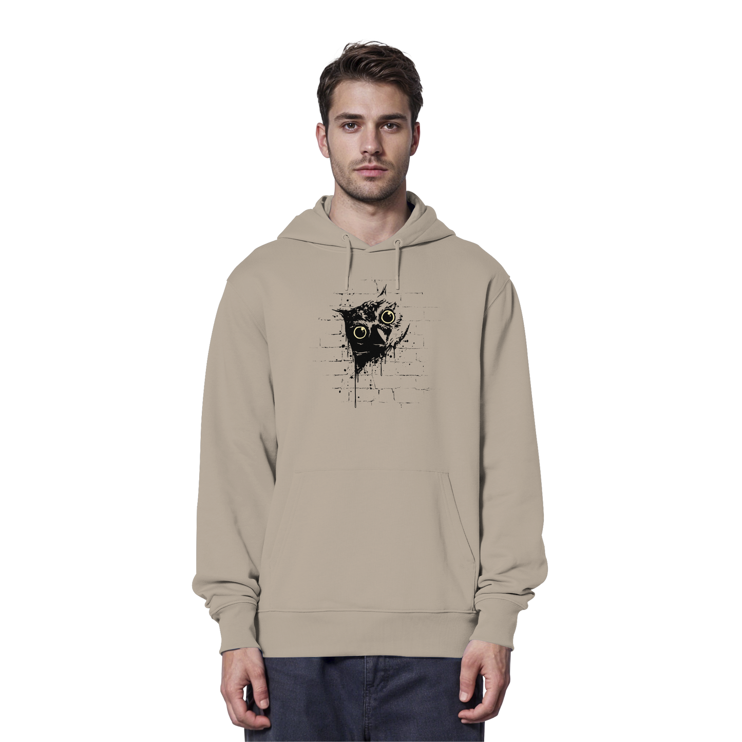 Lässige Street Art Eule - Organic Hoodie