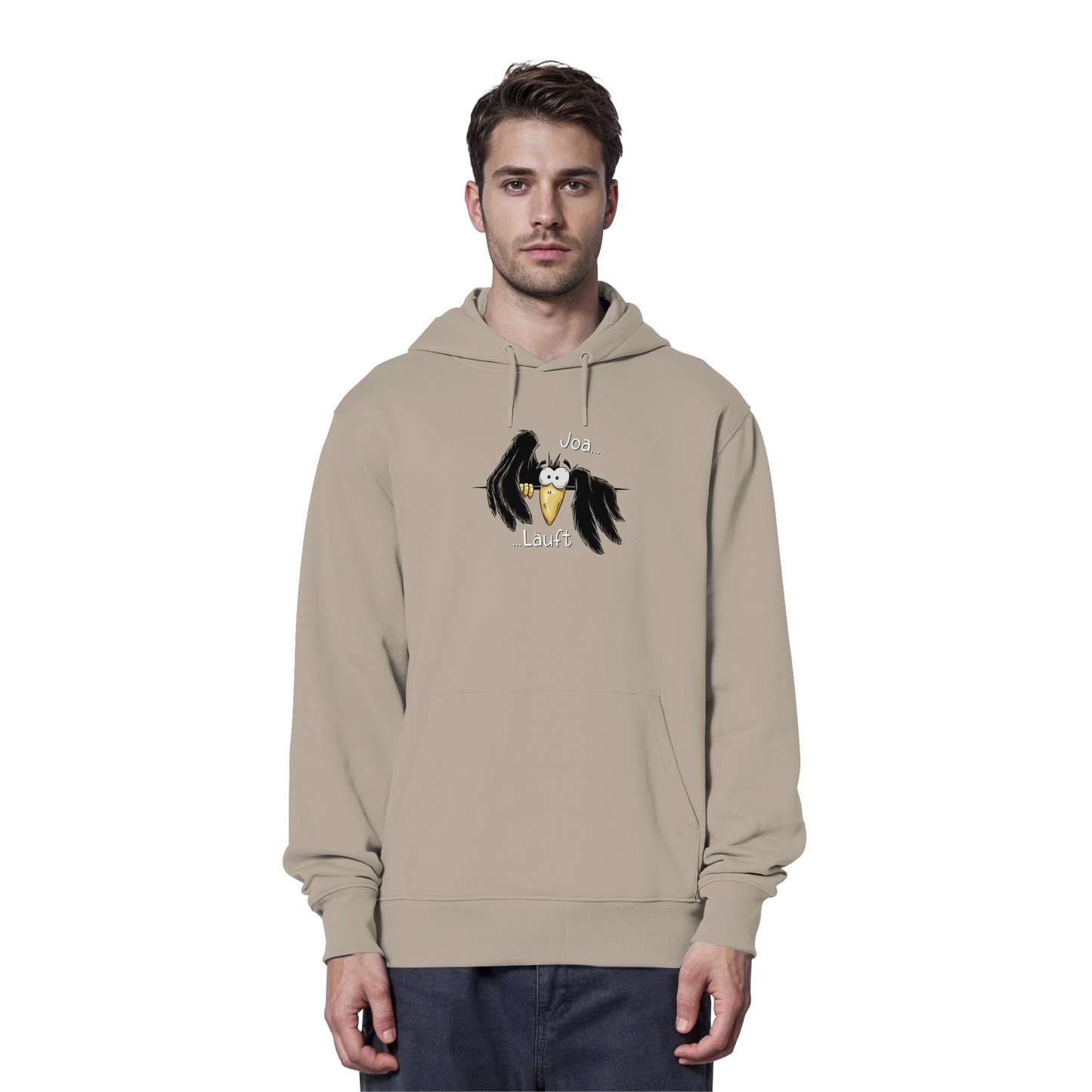 Joa Läuft Krähe gechillter Rabe - Organic Hoodie