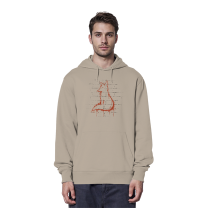 Street Art Fuchs Silhouette - Organic Hoodie