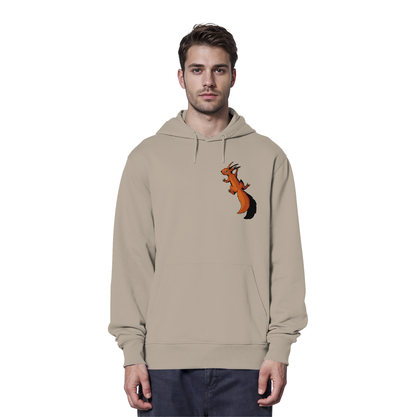 Süßes Eichhörnchen klettert - Organic Hoodie