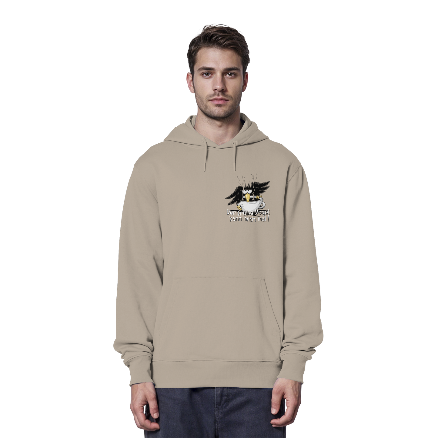 Der frühe Vogel kann mich mal | Kaffee Rabe - Organic Hoodie