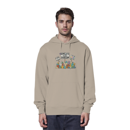 Demo-Katzen gegen Faschismus und für Vielfalt - Organic Hoodie
