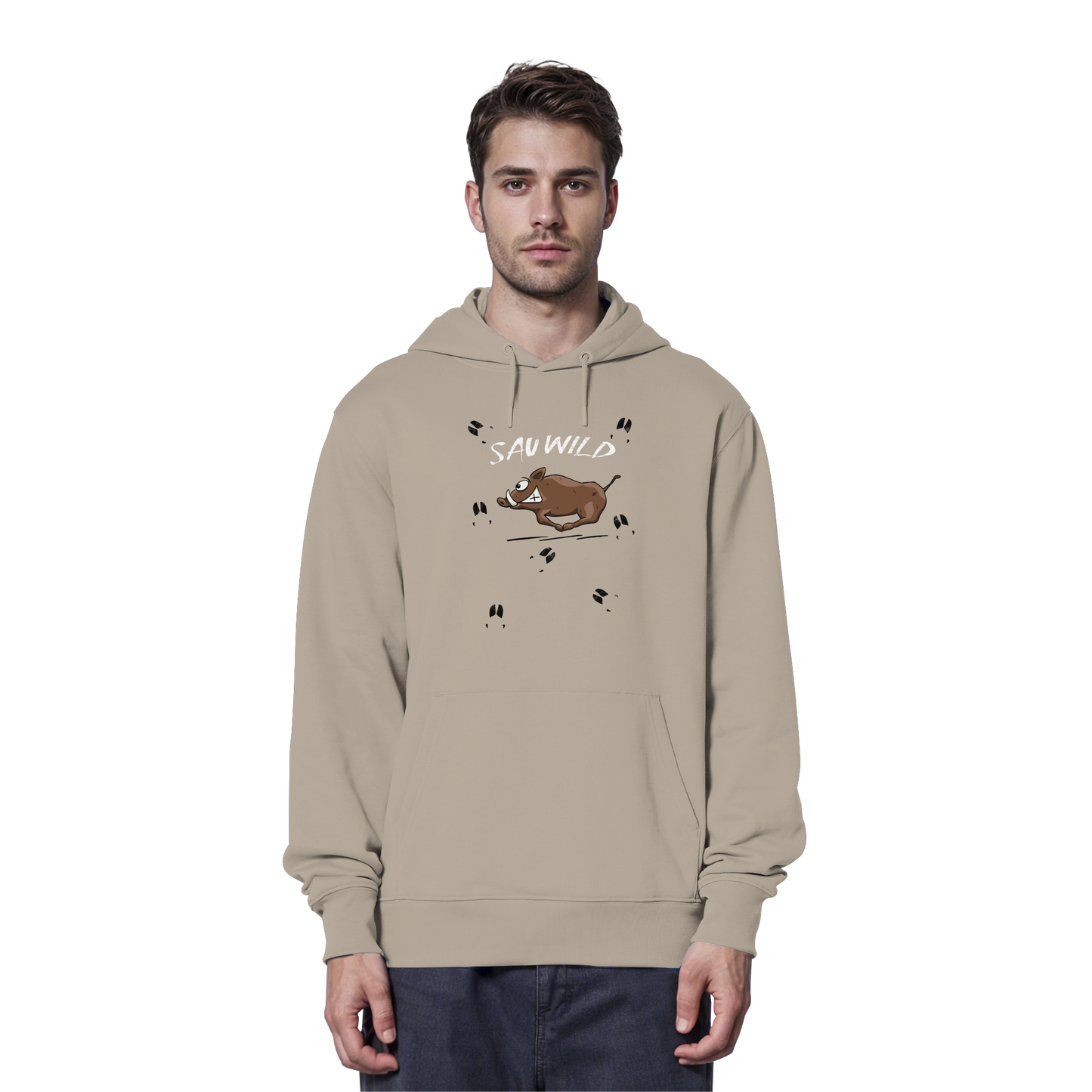 Sauwild wilde Sau | Wildschwein Keiler - Organic Hoodie