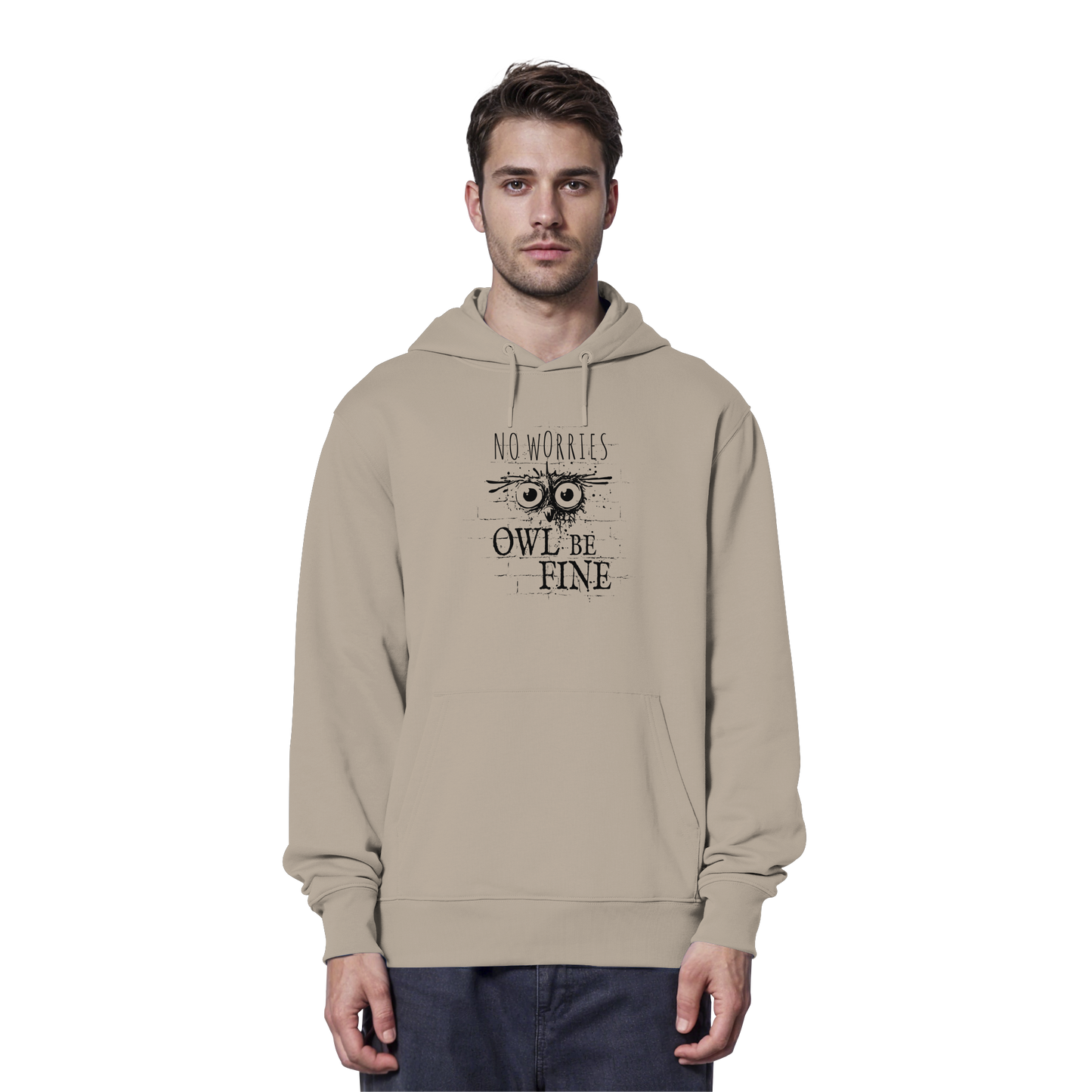 Owl Be Fine Street Art Eule - Organic Hoodie