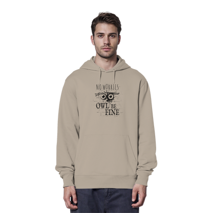 Owl Be Fine Street Art Eule - Organic Hoodie