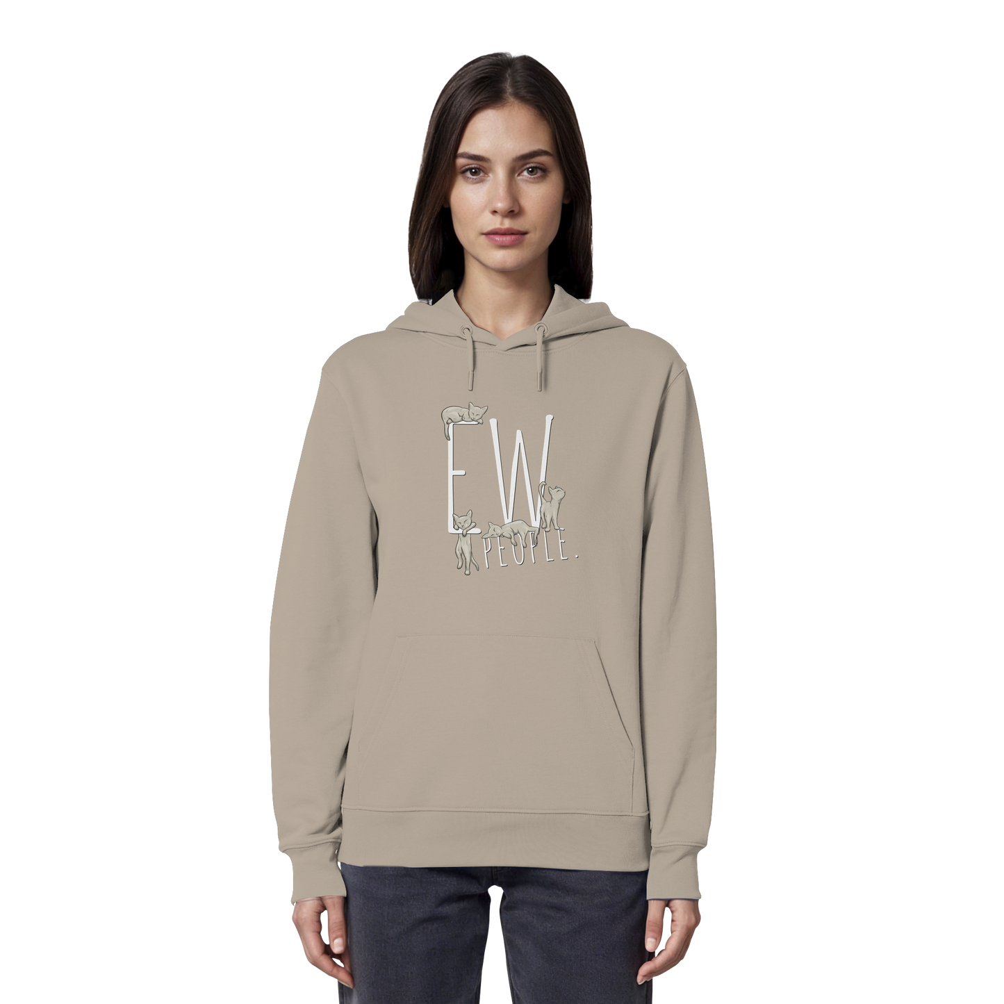 Ew, People. Sarkastische Katzen - Organic Hoodie