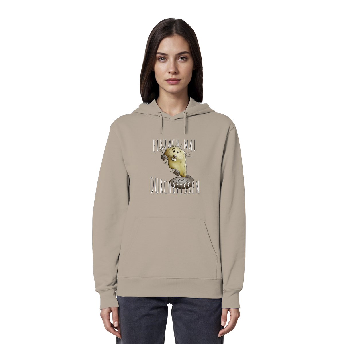 Einfach mal Durchbeissen Biber - Organic Hoodie